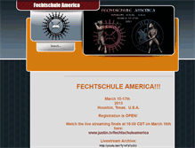 Tablet Screenshot of fechtschuleamerica.com